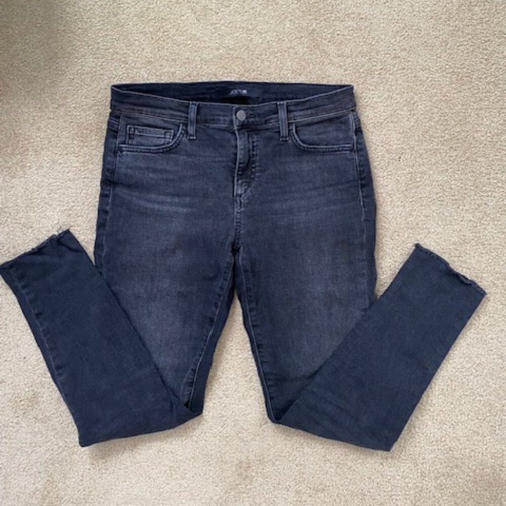 Joe's Jeans Women's 27 Skinny Medium Wash Dark Gray Stretch Denim Pants Low Rise - Picture 3 of 8